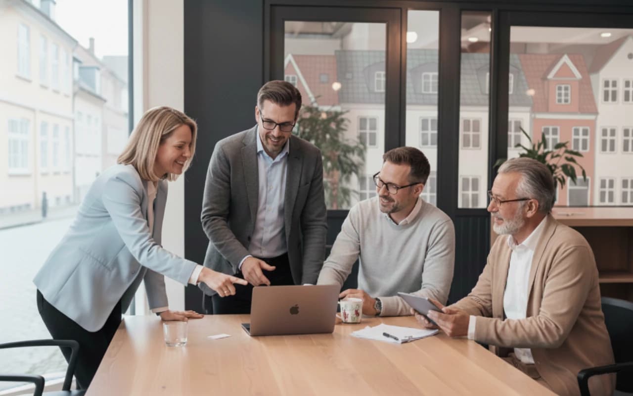 Students learning in a professional training environment